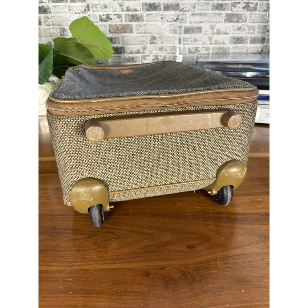 Vintage Hartmann Tweed Leather⭐️24x15 Wheeled Rolling Upright Suitcase Luggage⭐️ - Picture 8 of 14